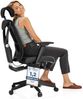 Desktronic Bürostuhl Verstellbarer Ergonomischer SitPro, Schwarz 3-Dimensional Armlehne, Integrierte 5-Wege-Lendenwirbelstütze Bild 2