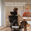 Desktronic Bürostuhl Verstellbarer Ergonomischer SitPro, Schwarz 3-Dimensional Armlehne, Integrierte 5-Wege-Lendenwirbelstütze Bild 3