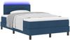 vidaXL Boxspringbett mit Matratze mit LED Blau 120 x 190 cm Stoff 3342120 Bild 3