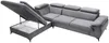 Vente-unique - SAMARA Sofa SamtStoff Grau - B 221 cm x H 75 cm x L 275 cm Bild 5