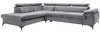 Vente-unique - SAMARA Sofa SamtStoff Grau - B 221 cm x H 75 cm x L 275 cm Bild 2