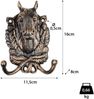 Rustikaler Wandhaken Kleiderhaken Pferdekopf Antik-Look - Haken aus massivem Material für Jacken, Handtücher & Schlüssel - Maße: 16 x 11,5 x 8 cm - Dekorativer Garderobenhaken Bild 3