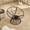LVHOM Papasansessel 360° drehbar, Relaxsessel in Rattan-Optik mit extra dickem Polster, stabiler Körbsessel bis 130kg, wetterfester Loungesessel für Indoor & Outdoor Bild 4