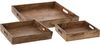 Koopman Tablett Serviertablett Holztablett Frühstückstablett Tablett 3tlg Mangoholz, Holz, (3-tlg), Massivholz, 27x27cm, 30x30cm, 24x24cm, Braun Bild 3