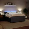 vidaXL Boxspringbett mit Matratze Dunkelgrau 180x200 cm Samt 3290119 Bild 5