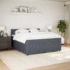 vidaXL Boxspringbett mit Matratze Dunkelgrau 180x200 cm Samt 3290119 Bild 4