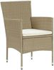 vidaXL Garten-Essstühle 4 Stk. Poly Rattan Beige 310564 Bild 2