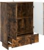 vidaXL Sideboard Geräucherte Eiche 66 x 34,5 x 95 cm Holzwerkstoff 893980 Bild 3