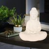 Tischleuchte, Buddha, Keramik, weiß, H 30 cm Bild 2