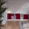 Küchenschrank für Dachschrägen R-Line Rot Hochglanz 60 cm mit 2 Türen, Schrankkorpus 60 cm Tiefe Vicco Bild 5