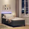 vidaXL Boxspringbett mit LED-Lichtleisten Dunkelgrau 90 x 190 cm Stoff 3342248 Bild 5