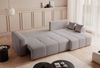 Ecksofa Schlafsofa Sofa LEROS XL in Stoff Manila Hellgrau Ottomane Rechts Bild 4