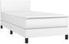 vidaXL Boxspringbett mit Matratze & LED Weiß 100x200 cm Kunstleder 3134088 Bild 3
