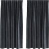 vidaXL Verdunkelungsvorhänge 2 pcs Dunkelgrau 140 x 175 cm Samt 4107229 Bild 2