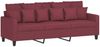 vidaXL 2-tlg. Sofagarnitur mit Kissen Weinrot Stoff 3201670 Bild 4