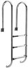 Pool Leiter, 3 stufig, Edelstahl Silber, 155,5 x 55 x 35,5 cm Bild 5