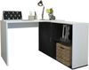 FMD Möbel - VALLEY - Schreibtisch - melaminharzbeschichtete Spanplatte - weiß Perl / Matera - 118 x 75 x 124,5cm Bild 3