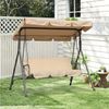 Angel Living Hollywoodschaukel 3-Sitzer Hollywoodschaukel Gartenschaukel mit neigbarem Sonnendach, 3-Sitzer, Aluminium Schaukelbank mit wetterfesten Polstern Bild 3