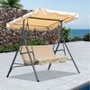 Angel Living Hollywoodschaukel 3-Sitzer Hollywoodschaukel Gartenschaukel mit neigbarem Sonnendach, 3-Sitzer, Aluminium Schaukelbank mit wetterfesten Polstern Bild 2