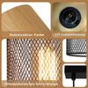 ZMH Hängelampe Vintage Pendelleuchte Esstisch: 3 Flammig Hängeleuchte Schwarz Holzmaserung Wohnzimmer Esszimmerlampe Industrial E27 Lampenfassung MAX. 25W Esstischlampe für Schlafzimmer Küche Bar Flur Bild 4