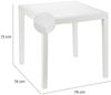 Dmora Außentisch Angelico, quadratischer Gartentisch, fester Couchtisch mit Rattan-Effekt, 100 % Made in Italy, 79x79h72 cm, Weiß Bild 3