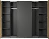 Kleiderschrank Esteban in grau und Eiche Evoke 270 cm Bild 3