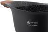 Edenberg Topf-Set Modernes Topfset, schwarze Töpfe, braune Griffe, Pfanne, Kasserolle, Aluminium, Keramik (Sehr hohe Qualität, 15-tlg, Zeitloses Design des Topfsets. Eine ideale Geschenkidee) Bild 4