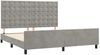 vidaXL Bettgestell mit Kopfteil Samt Hellgrau 160x200 cm, Härtegrad: H2 [3126007] Bild 4