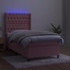 vidaXL Boxspringbett mit Matratze & LED Rosa 80x200 cm Samt 3139714 Bild 3