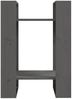 Bücherregal | Standregal Grau 41x35x57 cm Massivholz Kiefer Bild 3