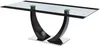 Vente-unique - MEZZO Esstisch Glas TransparentSchwarz - B 100 cm x H 74,5 cm x L 200 cm Bild 2