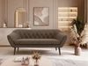 Sofa, Wohnzimmersofa PIRS 3, Skandinavisches Sofa 3-Sitzer, Sofa mit Wellenfederung, schwarze Füße, Breite 180 cm Hoher Sitzkomfort - Braun Velvet Bild 3