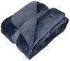 Kuscheldecke 150x200 cm mit Flanell und Sherpa Wohndecke Teddydecke, anthrazit Bild 2