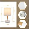 ZMH LED Tischleuchte Nachttischlampe Tischleuchte Holz - Tischlampe Schlafzimmer E27, LED fest integriert Bild 3