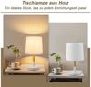 ZMH LED Tischleuchte Nachttischlampe Tischleuchte Holz - Tischlampe Schlafzimmer E27, LED fest integriert Bild 2