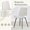 Esszimmerstuhl H 83 x T 50 x B 47 cm aus Kunstleder und Metall in Weiß/Schwarz, ergonomische Form im modernen Design, 4er-Set Bild 5
