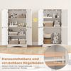 COSTWAY Küchenbuffet Vorratsschrank Küche mit verstellbarem Regal, Holz 110 cm Bild 2