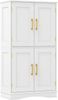 COSTWAY Küchenbuffet Vorratsschrank Küche mit verstellbarem Regal, Holz 110 cm Bild 5