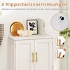 COSTWAY Küchenbuffet Vorratsschrank Küche mit verstellbarem Regal, Holz 110 cm Bild 3
