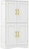 COSTWAY Küchenbuffet Vorratsschrank Küche mit verstellbarem Regal, Holz 110 cm Bild 4