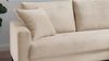 Massivart® Ecksofa SUMMER Cord creme / 276 cm, Cordsofa / Nosagunterfederung / schwarze Metallbeine Bild 3