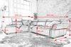 KAWOLA Sofa RISO Ecksofa mit motorischer Sitztiefenverstellung Leder grau Recamiere links 81 x 240 x 263 cm Bild 3