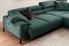 KAWOLA Sofa DELIA Ecksofa XL Cord smaragd mit motorischem Sitzvorzug Recamiere rechts 74 x 219 x 312 cm Bild 2