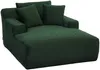 Vente-unique - DONILIA Chaise longue Samt Grün - B 168 cm x H 72 cm x L 120 cm Bild 3