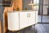 KAWOLA Sideboard MARIA Marmorplatte Kunstleder weiß 76 x 40 x 150 cm Bild 2