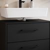 Waschbeckenunterschrank Florence 60 x 35 cm Schwarz Matt - Hängender Badezimmerschrank mit 2 Schubladen Bild 5