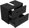 Waschbeckenunterschrank Florence 60 x 35 cm Schwarz Matt - Hängender Badezimmerschrank mit 2 Schubladen Bild 3
