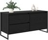vidaXL TV-Schränk Schwarz Eichen-Optik 100 x 36 x 49.5 cm 886618 Bild 3