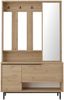Kompaktgarderobe Vesanto 178x112x36 cm Eiche [en. casa] Bild 3