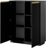 Kommode Rumbed K104 mit 2 Drehtüren (Farbe: Schwarz / Schwarz + Gold Anoda) Bild 4